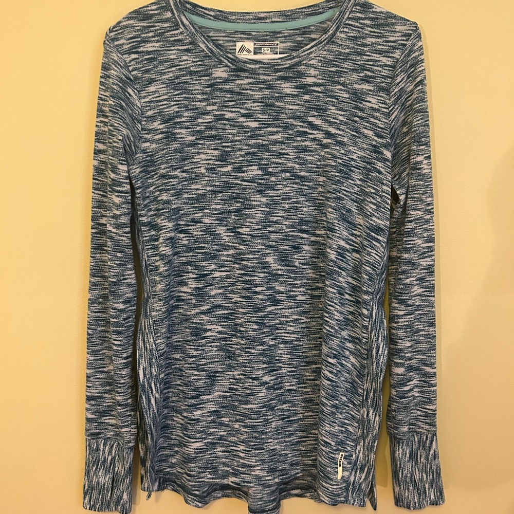 Reebok RBX Performance Marbled Blue/White Long Sleeve Top